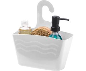 Beldray 2Pc White Plastic Hanging Shower Basket Caddy Organisers