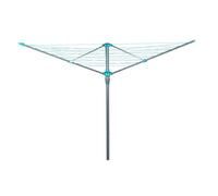 Beldray 30 Meter Airer-Rotary Clothes Dryer, Easy to Install, Plastic Ground Spike, Hanging Hooks for Holding Extra Items, Fits Multiple Loads, Rotating Umbrella System, 1.8 x 2.2 m, Blue, One Size