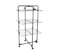 Beldray 30 Metre Tower Airer - 3 Tier Clothes Horse, Space Saving, Foldable Maiden, 10 Hanger Holes, Easy Manoeuvre with Locking Wheels, 15kg Max Load, For Families, Laundry Hanger Drying Rack