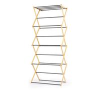 Beldray 4 Tier Clothes Airer - Bamboo Frame, 8M Drying Space, Foldable Design