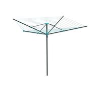 Beldray 50-Metre Rotary Airer - 4-Arm Laundry Drying Rack, Metal Ground Spike for Secure Fitting, Hanging Hooks, 1.8 x 2.6 m Rotating Arm Reach, Built-In Line Tensioner, Collapsible, Compact Storage