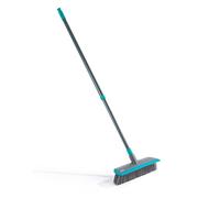 Beldray Anti-Bac 2-in-1 Floor Scrub Brush - Scrub, Squeegee & Shine with Telescopic Handle up to 128cm, Non-Scratch Bristles, Rubber Bumper, Antibacterial Treatment, Ideal for Tiles & Hard Floors