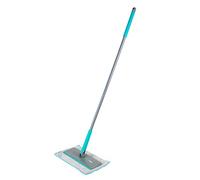 Beldray Anti-Bac Clip-to-Grip Large Mop, Tiles/Floor/Window/Mirrors, Hygienic Push Release Handle, 360° Swivel Head, 6 Machine Washable, Cleaning/Scrubbing/Dusting, Wet & Dry, Grey, Includes 6 Cloths