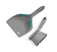 Beldray Anti Bac Countertop Dustpan And Brush Set, Anti-Bacterial, Compact | Durable bristles, Rubber Dustpan Teeth For Bristle Cleaning, Hanging Hook Storage, 50% Recycled Plastic, Matte Finish