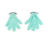Beldray Anti Bac Dusting Gloves, Microfibre, Antibacterial, Pack Of 2 | Elasticated cuff, non-scratch for delicate surfaces, machine washable, one size fit, mint colour, for blinds plants windows