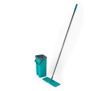 Beldray Anti Bac Flat Mop And Bucket Set With Built-In Wringer | 2 Compartments For Clean And Dirty Water, Integrated Scraper, Slimline Head For Tight Spaces, Compact Storage Design