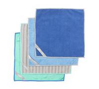 Beldray Anti-Bac Multipurpose Microfibre Cloths - Pack of 4 Streak-Free Washable Dusters for Kitchen, Bathroom, Car, Reusable, Includes General, Textured, Fluffy and Silky Cloths, Scrubbing, Glass