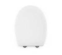 Beldray LA037062PEU7 Anti-bac Soft Close Lid, One Touch Button Quick Release, Remove, Fits Most Standard Toilets, Seat Size 23 x 48 cm(w x d), Duroplastic, Easy Clean, White