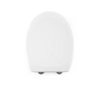 Beldray Anti-bac Toilet Seat - Soft Close Lid, One Touch Button Quick Release, Easy to Fit & Remove, Fits Most Standard Sized Toilets, Seat Size 37.3 x 44.8 cm(w x d), Duroplastic, Easy Clean, White