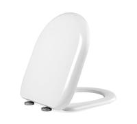 Beldray LA072771PEU7 35.5 x 44 cm, White Anti-bac Soft Close Lid, D-Shaped, Quick Release Zinc Alloy Hinges, Easy to Install & Remove, Seat Size (w x d), Fits Most Standard Toilets, Duroplastic