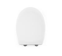 Beldray Anti-bac Toilet Seat - Soft Close Lid, One Touch Button Quick Release, Easy to Fit & Remove, Fits Most Standard Sized Toilets, Seat Size 37.3 x 44.8 cm(w x d), Duroplastic, Easy Clean, White