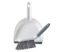 Beldray LA082664UFEU7 antibacterial hand brush and shovel, small broom with soft scratch-free bristles, dustpan with rubber lips, space-saving sweeping brush with dustpan, compact design
