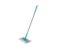 Beldray Anti-Bac Clip-to-Grip Large Mop, Tiles/Floor/Window/Mirrors, Hygienic Push Release Handle, 360° Swivel Head, 6 Machine Washable, Cleaning/Scrubbing/Dusting, Wet & Dry, Grey, Includes 6 Cloths