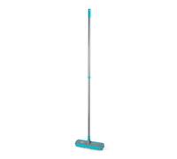 Beldray Antibac Rubber Broom - Antibacterial Treated Bristles, Squeegee Edge for Windows/Hard Floors, Indoor Surfaces, Dust Blockers to Gather Hair, Telescopic Handle, Pet Hair