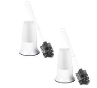 Beldray Antibac Silicone 2 Pack Brush and Holder Set, Non-Scratch Deep Clean Flexible Bristles, Toilet Bowl and Rim Cleaner Kit, Easy Grip No Slip Ergonomic Handle, Color, one Size