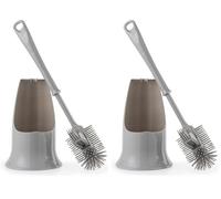 Beldray Antibac Silicone Toilet Brush - Includes Holder, Built In Rim Cleaner, Treated With Zinc Prythione To Reduce Bacteria Build Up, Non-Scratch Bristles, Easy Grip Ergonomic Handle, Slim Design