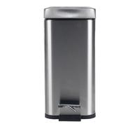 Beldray Bathroom Pedal Bin 5L Capacity Rectangle Soft Close Stainless Steel