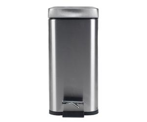 Beldray Bathroom Pedal Bin 5L Capacity Rectangle Soft Close Stainless Steel
