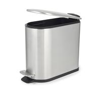 Beldray Bathroom Pedal Bin - 5L, Soft Closing Lid, Stainless Steel, Silver