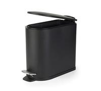 Beldray Black 5L D Shape Bin And Antibac Flexible Head Toilet Brush Black