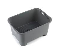 Beldray COMBO-6043 Kitchen Washing Up Bowl with Drainer - Set of 2 Cleaning Sink Buckets with Plug, for Camping/Caravans, Washing Fruit, Dishes, Easy Drain Tub, Small & Compact Size, 8 L, Grey