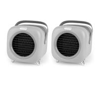 Beldray COMBO-8289 2 in 1 Climate Cube Set of 2, Personal Space Heater and Air Cooler with 500ml Water Tank, Carry Handle, 2 Speed Settings, Adjustable Temperature Control, For All Seasons, 600W, Grey