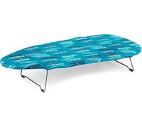 Beldray Compact Table Top Ironing Board with Foldable Legs, Blue Peg Print