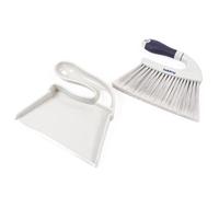 Beldray Deep Clean Dustpan and Brush Set - Compact Flat Design, Sweeping Brush Slim Head for Hard-to-Reach Areas, Scratch-Free Thick Splayed Bristles, Easy Dust Collection, Hanging Storage Hook