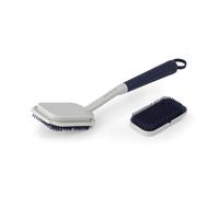 Beldray Deep Dish Handheld Washing Up Brush, Soft Rubber Bristles for Scratch-Free, Ideal for All Surfaces, Precision Cleaning, Hanging Loop for Easy Storage, LA032814FEU7, Bleu Navy, One Size