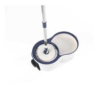 Beldray Deep Clean Spin Mop And Bucket Set, 2 Microfibre Heads | 5.4L pedal wringer bucket, splash guard rim, 360-degree rotating mop head, made with 50% recycled plastic, GRS-certified