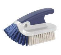 Beldray Deep Scrubbing Rubber Non-Slip Handle, Angled Brush for Tackling Multiple Areas, Durable Bristles, Precision Cleaning, Ideal for Grout and Tiles, Bleu Navy
