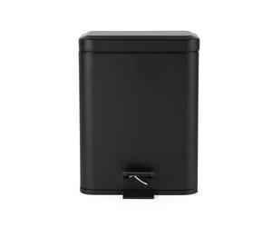 Beldray Double Compartment Bin - 5 Litre, Dual Separation, Rectangular, Rubbish/Waste, Removable Inner Buckets, Suitable For Bedrooms & Bathrooms, Foot Pedal Function, Black