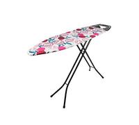 Beldray LA031282POM2EU7 Easy Glide Ironing Board - Foldable, Adjustable Iron Rest, 7 Heights, Thick Underlay for Smooth Pressing, Heat Reflective Cover, Hanging Slots, 122 x 38 cm, Pomegranate Print