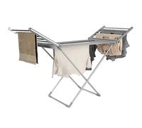 Beldray Heated Clothes Airer - Aluminium Clothes Drying Rack, Winged Indoor Dryer, 18 Bars, Foldable, Fast Heat Up To Reduce Drying Time, 12m Clothing Space, Max Load 15kg, Collapsible Frame, 230W