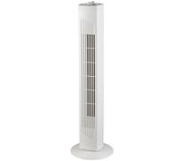 Beldray EH3713 32 Inch Tower Fan - Oscillating Function, 3 Speeds, 2 Hour Timer, Standing Floor Cooler, Portable with Carry Handle, Quiet Cooling, Sturdy Base, Home/Office, White, 45W