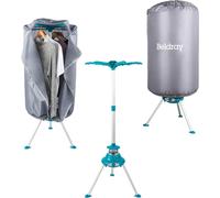 Beldray Heated Clothes Airer Pod - Hot Air Indoor Clothes Dryer With Cover, Quick Drying Time, Holds Up To 10kg, 6 Drying Arms For Hangers, 6 Heat Settings, Reduce Creases 900/1000W, LA041258