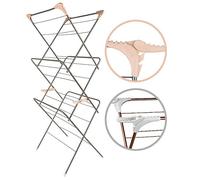 Beldray LA072498GRYEU 3 Tier Indoor Clothes Airer - Non-Slip Laundry Drying Rack, Collapsible Dryer, Foldable, 15M Washing Line Drying Space, Fold Out Corner Hanger Hooks, 7 kg Max Load, Graphite Grey