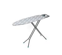 Beldray LA023995IKAT Folding Ironing Board - Compact Vertical Storage, 7 Variable Heights, Lightweight Collapsible Ironing Table For Left/Right Handed Use, Adjustable Iron Rest, 110 x 33cm, Grey Ikat