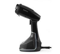 Beldray Handheld Garment Steamer - Travel Steam Generator, Portable Wrinkle Remover with 2 in 1 Brush, Continuous Steam, 260ml Large Water Tank, Fast Heat Up, Turquoise, 1.9m Cord, 1200W, Black