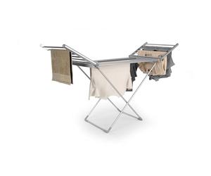 Beldray Heated Clothes Airer - Aluminium Clothes Drying Rack, Winged Indoor Dryer, 18 Bars, Foldable, Fast Heat Up To Reduce Drying Time, 12m Clothing Space, Max Load 15kg, Collapsible Frame, 230W