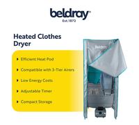 Beldray Heated Pod Drying System - Convert 3 Tier Airers To A Heated Clothe
