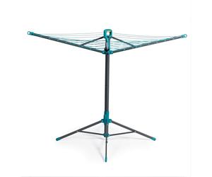 Beldray Hip Level Laundry Airer - 20 Metre Freestanding Drying Rack for Clothes, Handle for Folding, Indoor, Outdoor, 4 Ground Pegs, Foldable, Compact, 4 -Arm Design, Collapsible, PVC Washing Lines