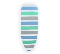 Beldray Ironing Board Cover - Thick Felt Underlay, Striped Cotton Cover, Elasticated Drawstring Tightening, Toggle Fastening, Easily Fits To Boards Of 110-126cm, Heat Reflective Surface, Smooth Press