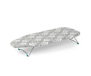 Beldray LA023735IKATEU7 Tabletop Ironing Board - 76 x 31cm, Machine Washable 100% Cotton Ikat Cover, Felt Underlay, Lightweight, Easily Foldable With Hanging Hook Perfect for Travel & Small Spaces