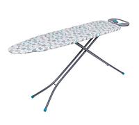Beldray LA024398ARWEU7 Large Ironing Board - Adjustable Height Folding Ironing Surface, Lightweight, Rest For Steam Irons, Non-Slip Rubber Feet, Fitted Cover, Blue/Grey Arrow Print, 137 x 38 cm