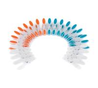 Beldray LA028259TQ 24-Pack Laundry Pegs - Durable Clothespins, Soft Ergonomic Grip, Rust & Moisture Resistant, Recycled Plastic Garment Pins for Washing Line/Clothes Airer, Assorted Colours, 7.5 cm
