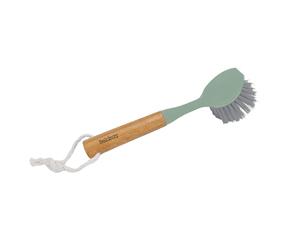 Beldray LA029036GRNEU7 Eco Dish Brush - Tough On Dirt, Bristle Scrubbing Brush, Suitable For Kitchens, Bathrooms, Tiles, Cookware, Made With New And Recycled Plastic, FSC®-certified Bamboo Handle