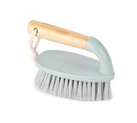 Beldray LA029043GRNEU7 Eco Scrubbing Brush - Tough On Dirt, Durable Bristles, Suitable For Kitchens, Bathrooms, Tiles, Cookware, Made With New And Recycled Plastic, FSC®-certified Bamboo Handle, Green