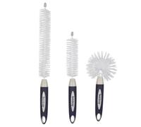 Beldray LA030117FEU7 Deep Clean 3-Piece Bottle Brush Set - Dish Brushes with Non-Scratch Bristles, Includes Wide, Long and Short Bottle Brushes, Flexible Heads for Precision Cleaning, Hanging Hooks