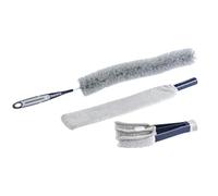 Beldray LA030155FEU7 Deep Clean 3 Piece Dusting Set - With Flexible Radiator Brush, Venetian Blind Cleaner, Microfibre Pad Paddle Flat Duster, Machine Washable Reusable Heads, Wet & Dry Cleaning